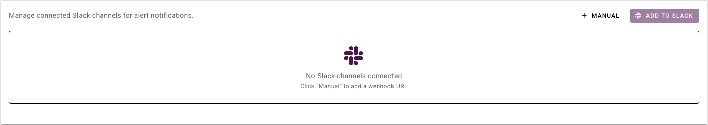 Slack Channels with no channels connected yet