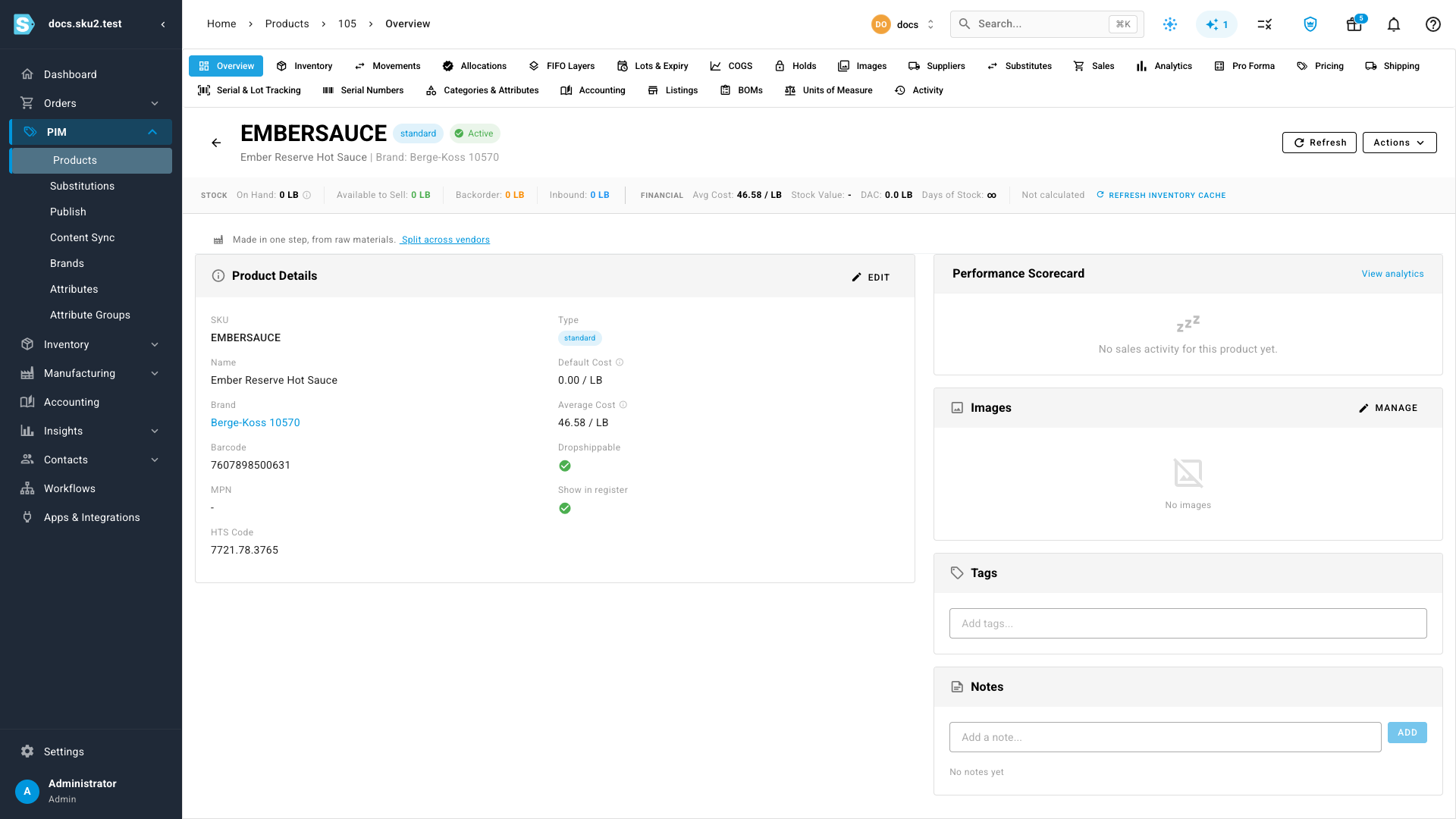 The product states how it is made, with the offer to split it
