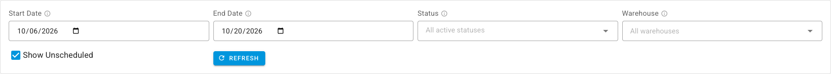 Scheduler filters