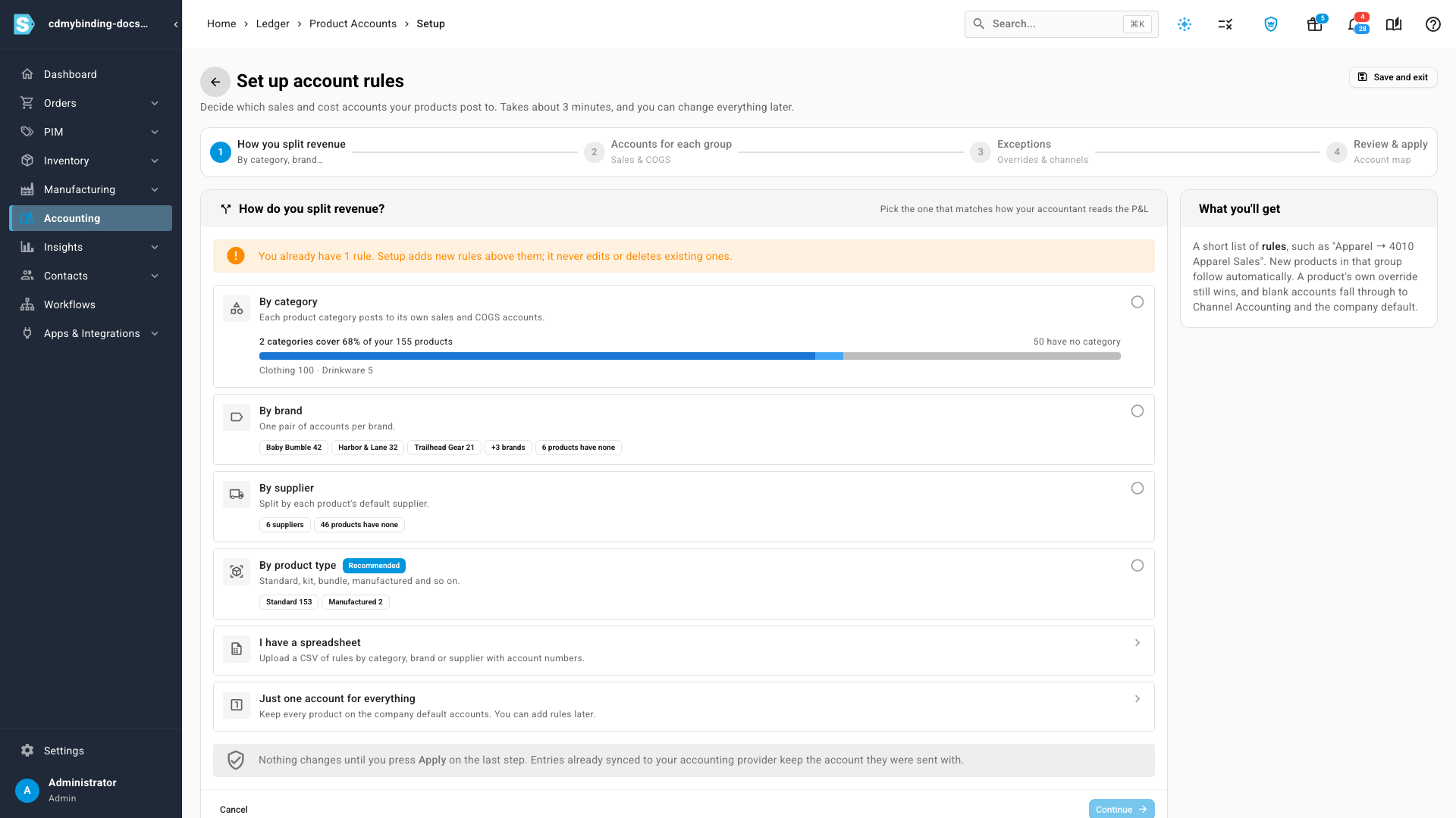 Step 1: how you split revenue
