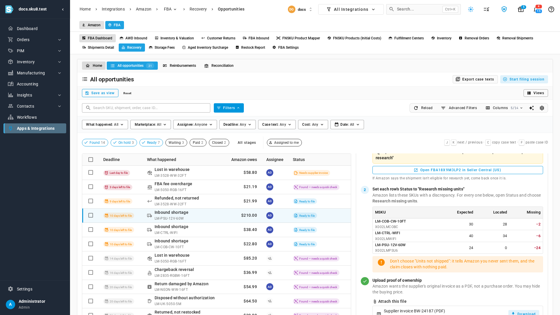 An inbound shortage: the note for Amazon and the five filing steps