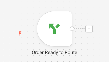 The Order Ready to Route trigger on the canvas